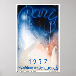 Poster França Viagens vintage de Paris Restaurada