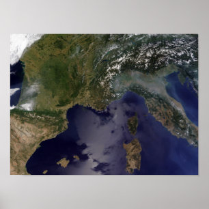 Pôster France e norte do sul Italia