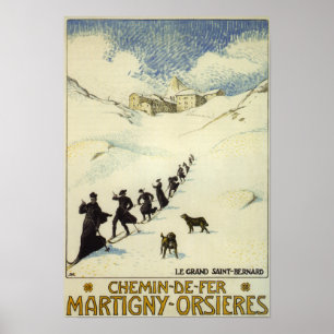 Poster France - esqui das monges