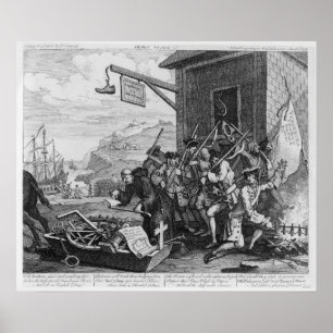Poster France, Plate I of 'The Invasion', 1756