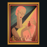 Poster Francês, Art Deco, Pour Moi Perfume<br><div class="desc">Art Deco Pour Moi Vintage Perfume Advertisement Poster.</div>