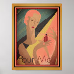 Poster Francês, Art Deco, Pour Moi Perfume<br><div class="desc">Art Deco Pour Moi Vintage Perfume Advertisement Poster.</div>