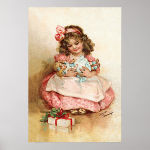 Poster Frances Brundage - menina com boneca