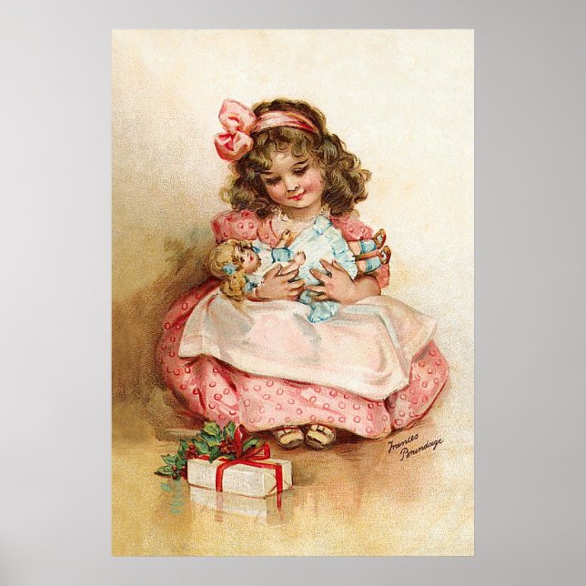 Poster Frances Brundage - Rapariga com Boneca (Frente)