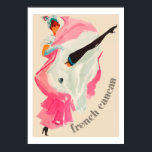 Pôster Francês Cancan (Anúncio francês Vintage)<br><div class="desc">Vintage maravilhosa e tirada de um velho poster francês. Imagem vetorizada. Alta qualidade.</div>