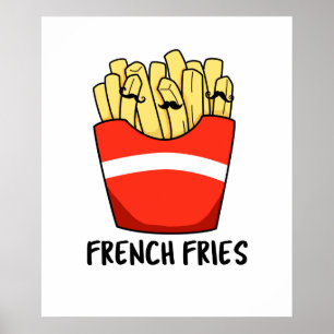Poster Francês Fries Engraçado Rápido Comida
