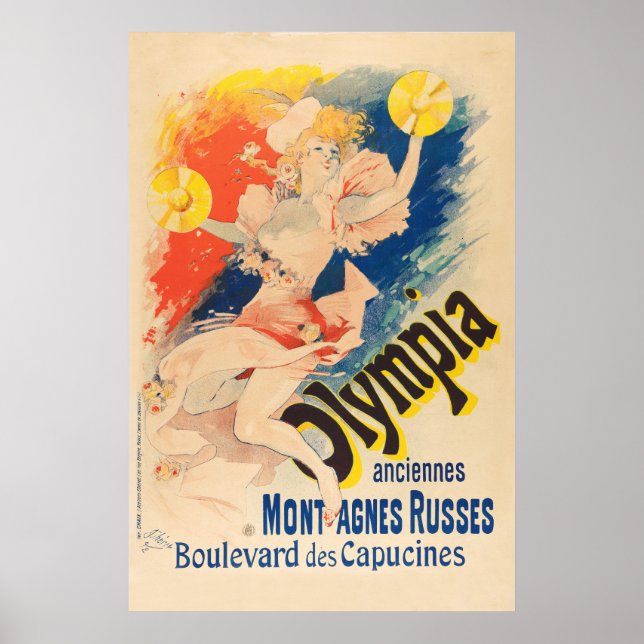 Poster francês: Mulher Jogando Cymbals de Acidente (Frente)