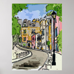 Pôster Francês Quarter Street