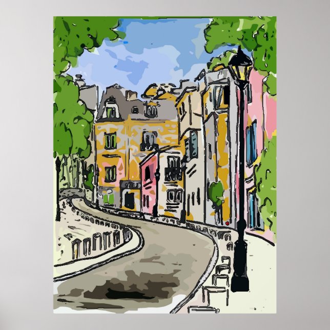 Pôster Francês Quarter Street (Frente)