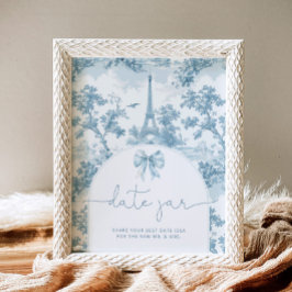 Poster Francês Toile de jouy data ideias noturnas