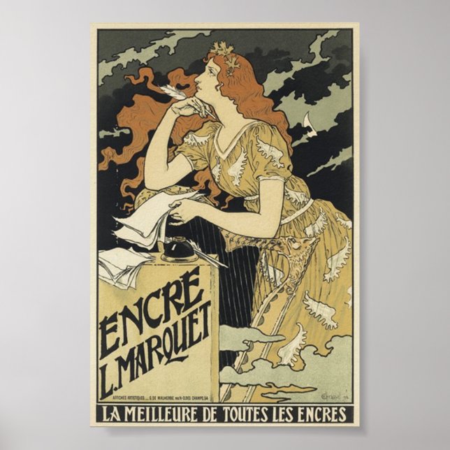 Pôster Francês Vintage Art Nouveau (Frente)