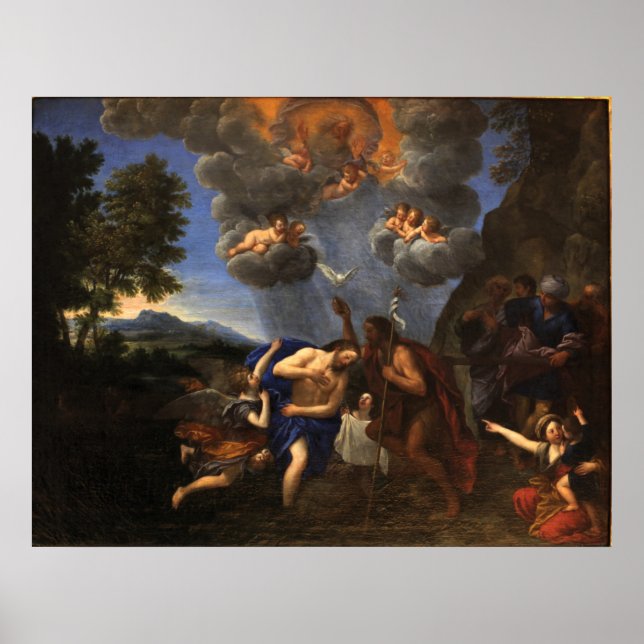 Poster Francesco Albani - Batismo do Cristo - Circa 1630 (Frente)