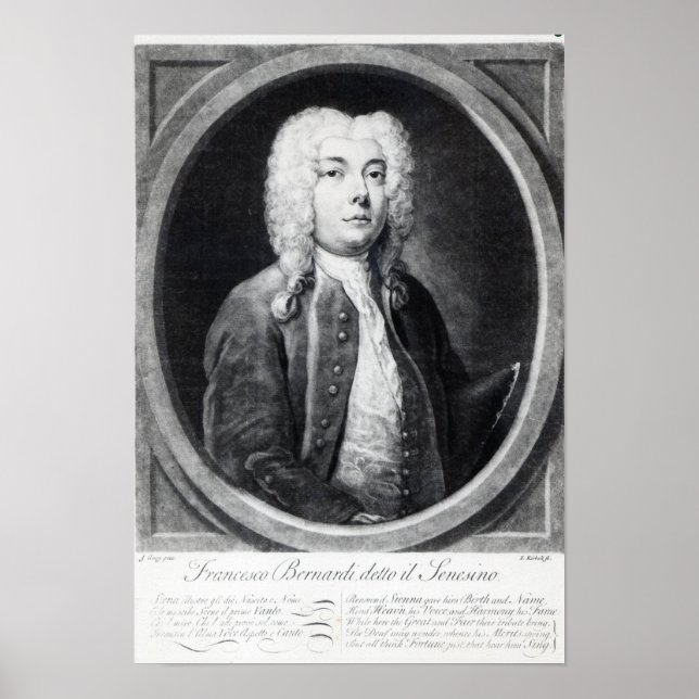 Pôster Francesco Bernardi Senesino (Frente)