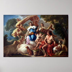 Poster Francesco de Mura Juno (Hera) compromete Io a Argu