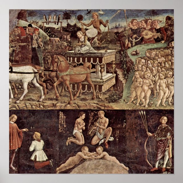 Pôster Francesco del Cossa - Triunfo dos detalhes do Apol (Frente)