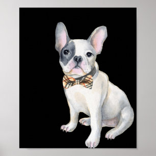 Poster Franchie French Bulldog xadrez tie arco-tie Dogs I