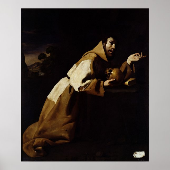 Pôster Francis em Meditação, 1639 (Frente)