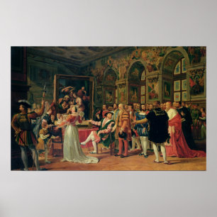 Pôster Francis mim que recebo uma pintura do santamente