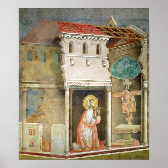 Pôster Francis Rezando na Igreja de San (Frente)