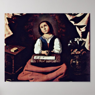 Pôster Francisco de Zurbaran - Virgem Maria Praying