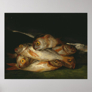 Poster Francisco Goya - ainda vida com brema dourada