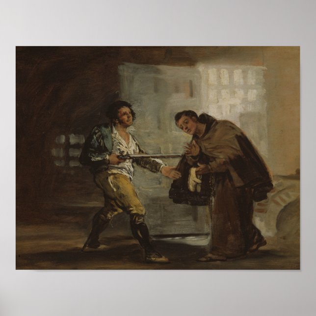 Poster Francisco Goya - Friar Pedro Oferece Calçados (Frente)