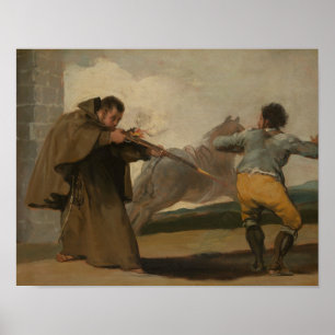 Poster Francisco Goya - Friar Pedro Shoots El Maragato