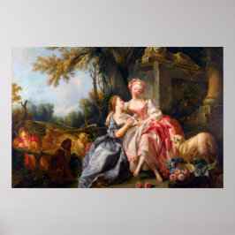 Pôster Francois Boucher A Billet Dou rococo damart