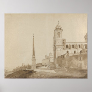Poster Francois Marius Granet - A Igreja da Trinita