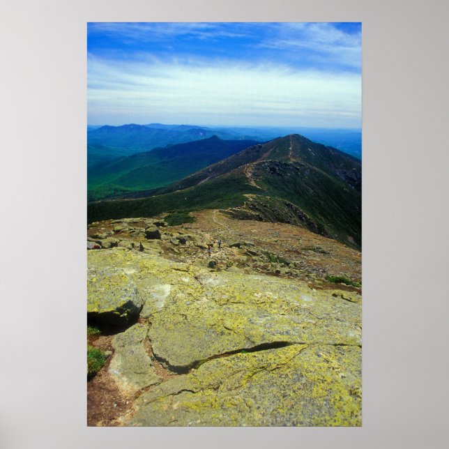 Poster Franconia Ridge Trilhos Montanhas Brancas (Frente)