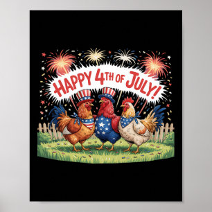 Poster Frango 4 de Julho Dia da Independência da Fazenda