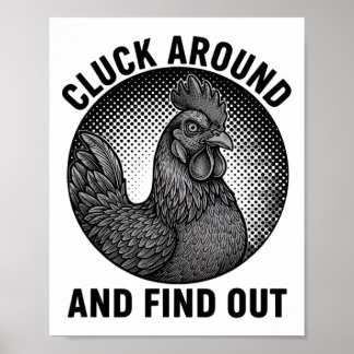 Poster Frango, Atitude de Galo em Volta
