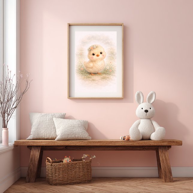Poster Frango de Bebê Fofo Quarto de Crianças Neutro (Criador carregado)