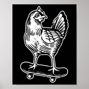 Poster Frango de skate no meme da internet de skate