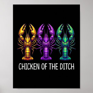 Poster Frango Do Ditch - Mardi Gras Cajun Lagostim -