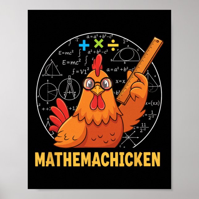 Poster Frango, Mathemachicken Math Galinha (Frente)