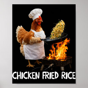 Poster Frango Meme de Cozinha Chef Humor Divertido Frango