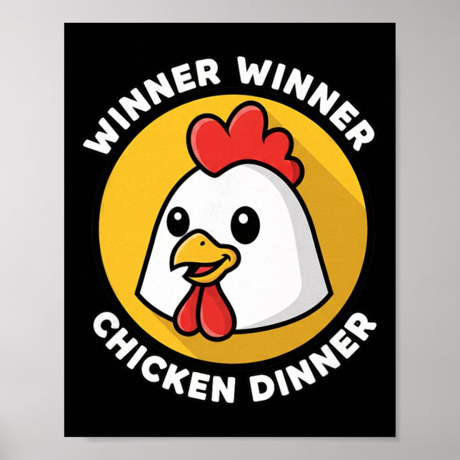 Poster Frango Vencedor Dge, Galinha Feliz Vitória  (Frente)