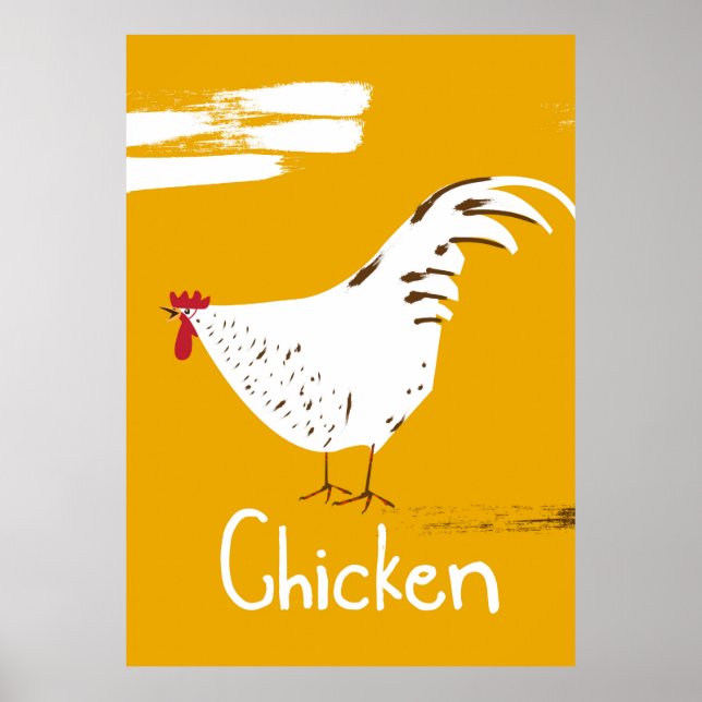 Poster Frango Vintage (Frente)