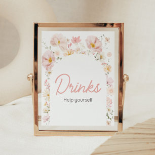 Poster Frangos de flor selvagem em bebidas com Chá de fra