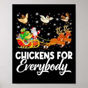 Poster Frangos Para Todos Papai Noel Trenó Natal Feliz