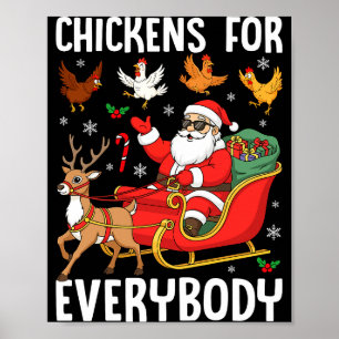 Poster Frangos Para Todos Santa Frango Agricultor Confort