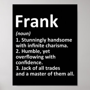 Poster Frank Definition Personated Name Funny Birthday