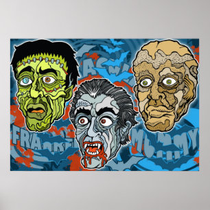 Poster Frankenstein Dracula a mamã
