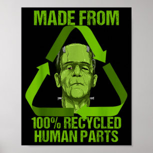 Poster Frankenstein Feito a Partir de 100% Peças Humanas