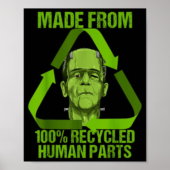 Poster Frankenstein Feito a Partir de 100% Peças Humanas  (Frente)