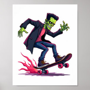 Poster Frankenstein Skater - Legal Rua das Bruxas Sh