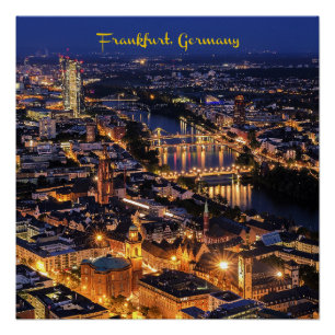 Pôster Frankfurt, Alemanha em Twilight
