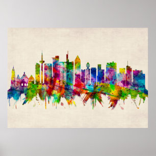 Poster Frankfurt Alemanha Skyline