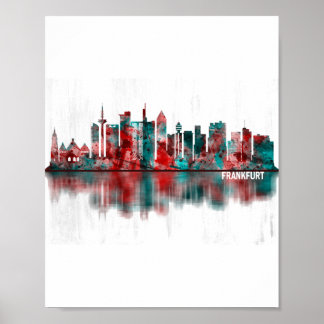 Poster Frankfurt Alemanha Skyline